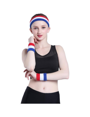 Conjunto de Muñequera y Diademas Deportivas ONUPGO - Algodón Absorbente