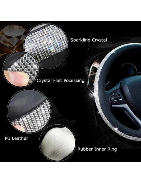 Cubierta de Volante de Cuero PU ChuLian 37-38 cm Brillante