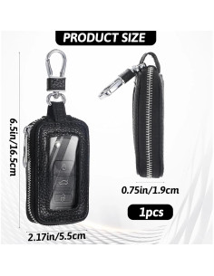 Funda de Llave de Coche Dimeho PU Premium Universal Negra 2