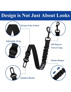 Cinturón de Seguridad para Perros Tongsiqi Ajustable 50-80cm 2