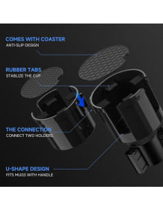 Expansor Soporte para Tazas DYLEN 2 en 1 Ajustable Automóvil 2