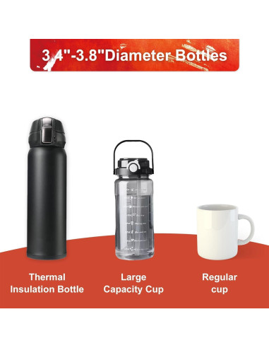 Expansor Soporte Tazas Coche Elevon Negro 2 Piezas