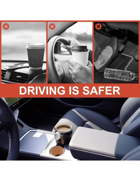 Expansor Soporte Tazas Coche Elevon Negro 2 Piezas