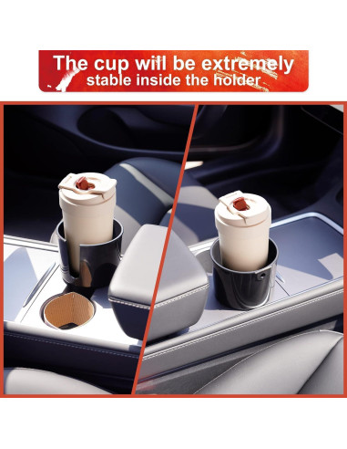 Expansor Soporte Tazas Coche Elevon Negro 2 Piezas