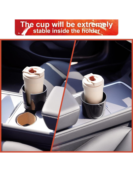 Expansor Soporte Tazas Coche Elevon Negro 2 Piezas