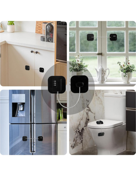 Cerradura de Refrigerador Coipdfty 2Pack Combinación Negra