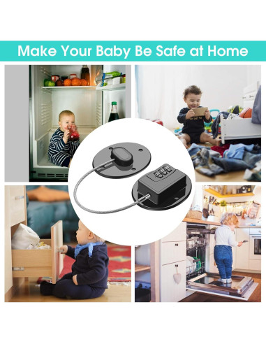 Cerraduras para Refrigerador - 2 Unidades Alta Resistencia Negro