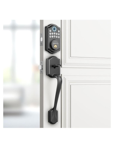 Cerradura Inteligente Biométrica AkaGear DS10 con Manija - Huella Dactilar y Teclado