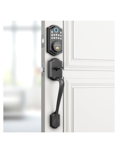 Cerradura Inteligente Biométrica AkaGear DS10 con Manija - Huella Dactilar y Teclado