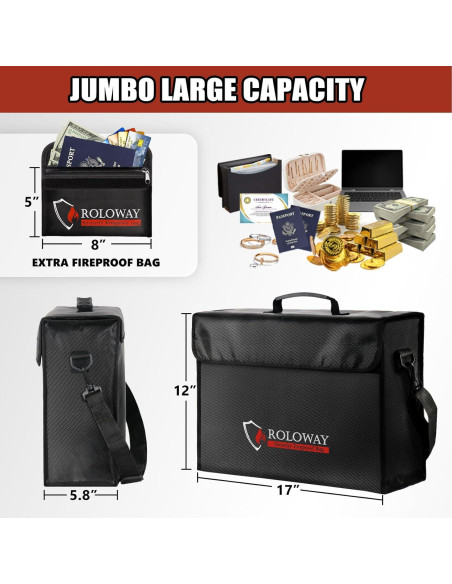 Bolsa a Prueba de Fuego ROLOWAY 5200F Aislada 43.2x30.5cm
