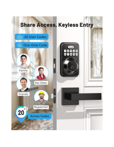 Cerradura Electrónica Zowill DK01-L con Teclado y Manijas 2