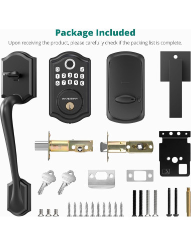 Cerradura Inteligente Biométrica AkaGear DS10 con Manija - Huella Dactilar y Teclado