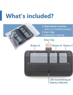 Control Remoto de Garaje Chamberlain LiftMaster 893LM 893Max 2