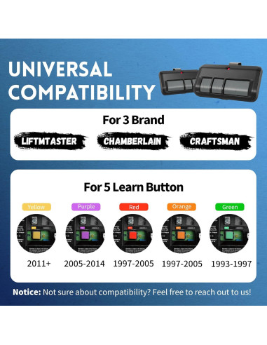 Control Remoto Universal CreaCity 893Max para Puerta de Garaje