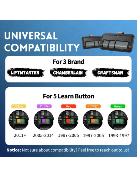 Control Remoto Universal CreaCity 893Max para Puerta de Garaje