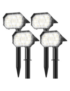Luces Solares de Spot Brightown 4 Pack 58 LED IP67 2-en-1