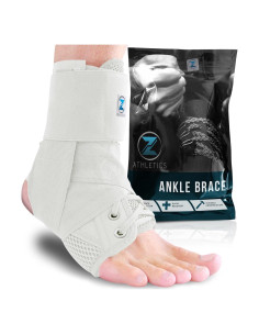 Soporte para Tobillo Z Athletics Ajustable - Mediano Blanco