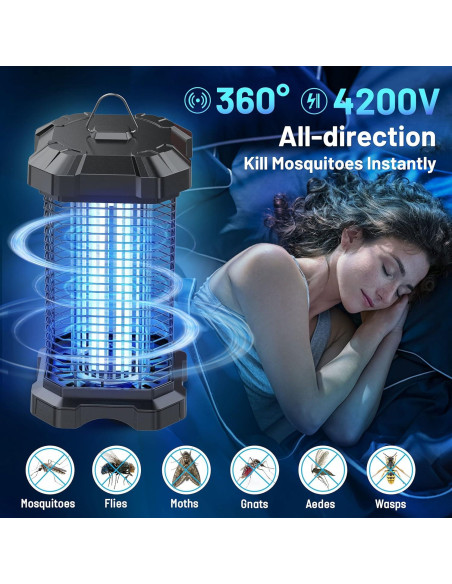 Zapper de Insectos Eléctrico Jawlark 4200V Impermeable 1 Unidad