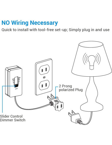Regulador de Luz Enchufable Dewenwils 100W LED/CFL Blanco