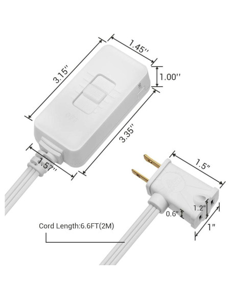 Regulador de Luz Enchufable Dewenwils 100W LED/CFL Blanco Regulador de Luz Enchufable Dewenwils 100W LED/CFL Blanco