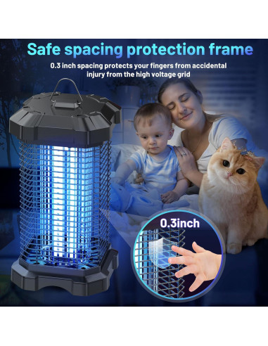 Zapper de Insectos Eléctrico Jawlark 4200V Impermeable 1 Unidad