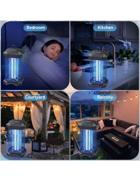 Zapper de Insectos Eléctrico Jawlark 4200V Impermeable 1 Unidad