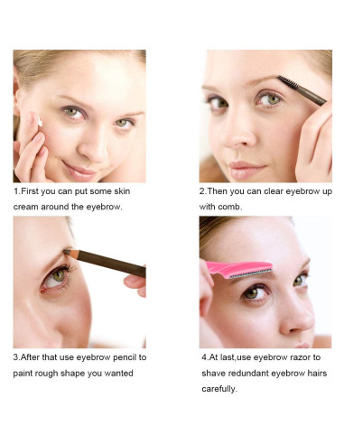 66 Cuchillas de Cejas y Afeitadora Facial Colovis - Seguras y Multifuncionales