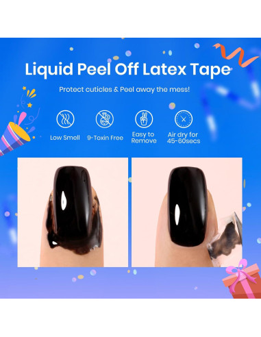 Kit de Estampado de Uñas Beetles 16 Piezas con Gel y Plantillas