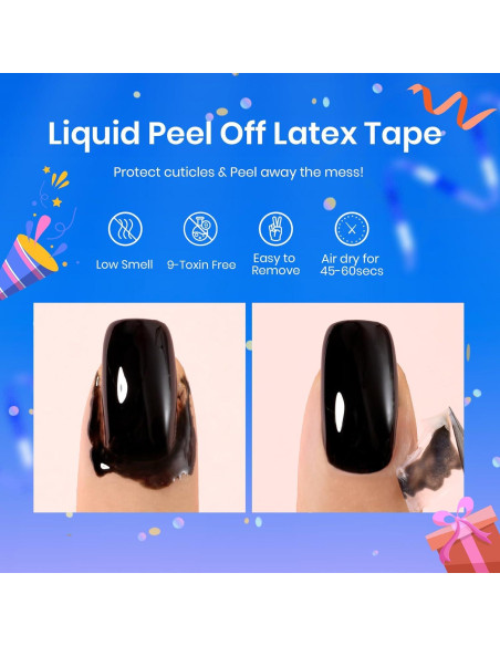 Kit de Estampado de Uñas Beetles 16 Piezas con Gel y Plantillas