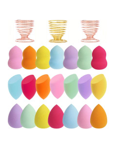 Juego de 24 Esponjas de Maquillaje Abgream Veganas Sin Látex