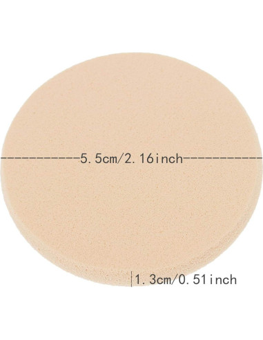 25 Esponjas de Maquillaje Redondas Suaves HANJIAONI 5cm