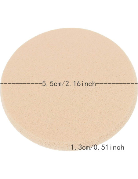 25 Esponjas de Maquillaje Redondas Suaves HANJIAONI 5cm
