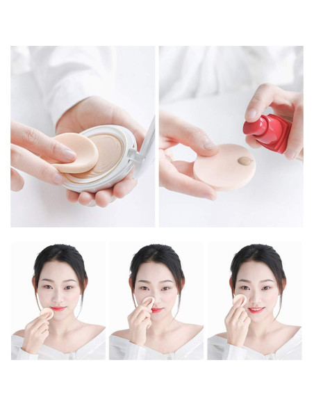 25 Esponjas de Maquillaje Redondas Suaves HANJIAONI 5cm