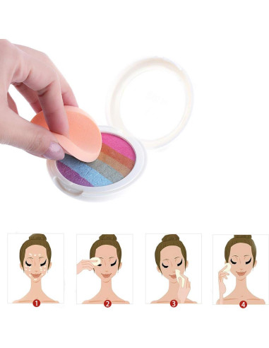 25 Esponjas de Maquillaje Redondas Suaves HANJIAONI 5cm