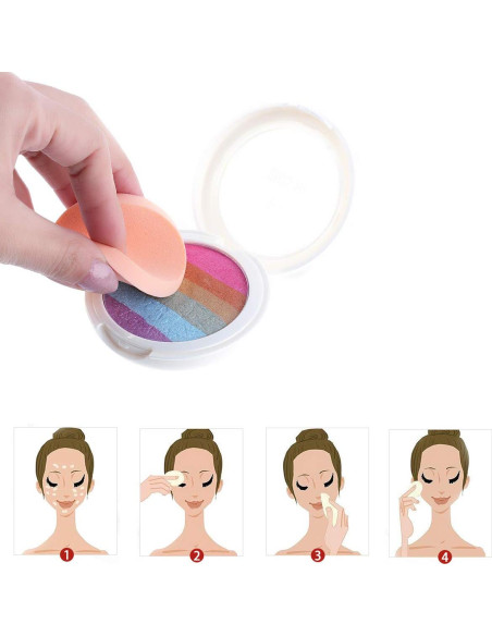 25 Esponjas de Maquillaje Redondas Suaves HANJIAONI 5cm