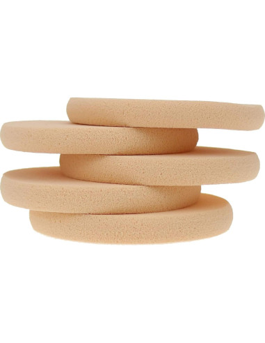 25 Esponjas de Maquillaje Redondas Suaves HANJIAONI 5cm