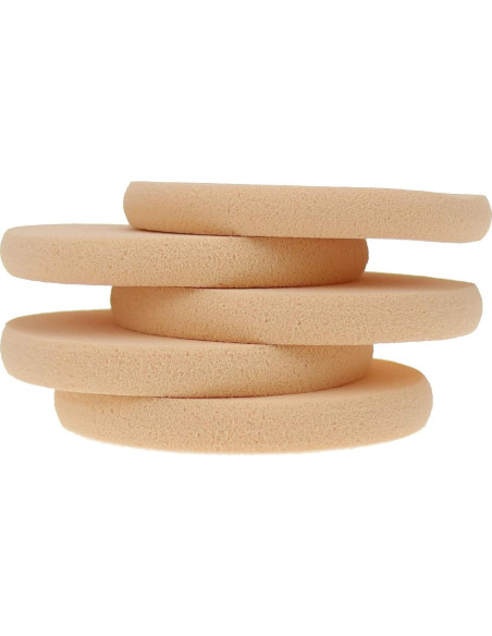 25 Esponjas de Maquillaje Redondas Suaves HANJIAONI 5cm