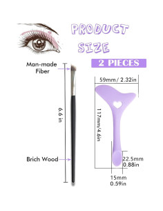 Brocha de Delineador de Ojos DogieLyn Punta Fina Púrpura 2