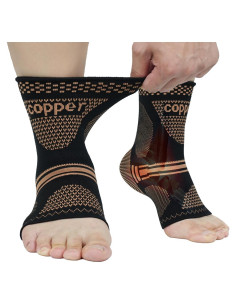 Férula de Tobillo de Cobre DRNAIETY XL - Compresión para Dolor