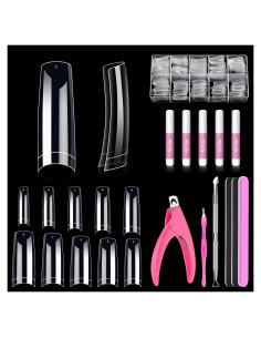 Juego de Puntas de Uñas Acrílicas MORGLES 500 Pcs Francesas