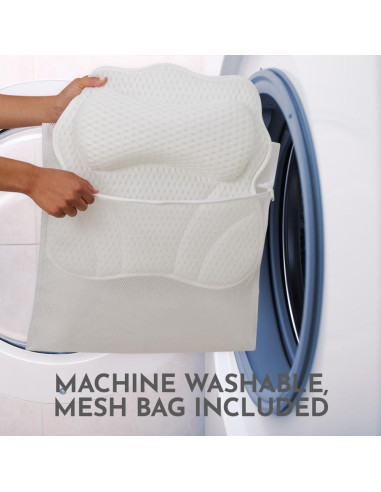 Almohada de Baño Ergonómica WONDERfoam con Ventosas y Malla