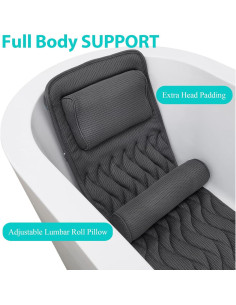 Almohada de Baño AEROiVi Completa con Almohada Lumbar 127cm 2