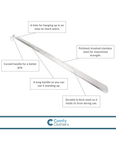 Cuerno de Zapato Comfy Clothiers Acero Inoxidable 58 cm 2