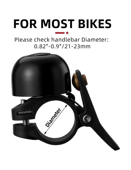 Campana de Bicicleta ROCKBROS de Cobre, Sonido Fuerte, 21-23mm