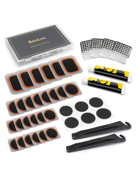 Kit de Reparación de Neumáticos Dexnoca - 26 Parches y Herramientas