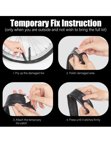 Kit de Reparación de Neumáticos Dexnoca - 26 Parches y Herramientas