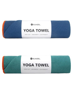Toalla de Yoga Antideslizante Eunzel 2 Pack 182x61 cm Cian