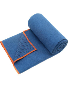 Toalla de Yoga Antideslizante Eunzel 2 Pack 182x61 cm Cian 2