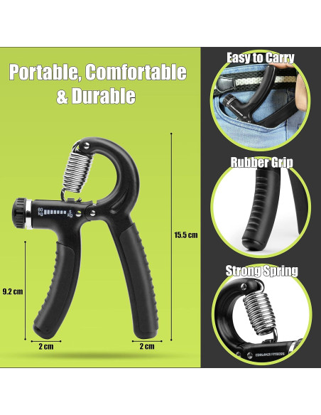 Fortalecedor de Agarre Exology Fitness Ajustable 5-60 kg