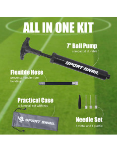 Bomba de Pelotas Sport Snail - Inflador Manual Compacto 2